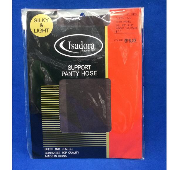 VTG Goldstone Isadora Sheer Control Top Pantyhose Queen Black - Picture 1 of 5